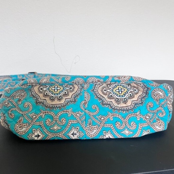 Vera Bradley Blue turquoise Paisley Crossbody Bag + Matching Wallet Set - Picture 3 of 6